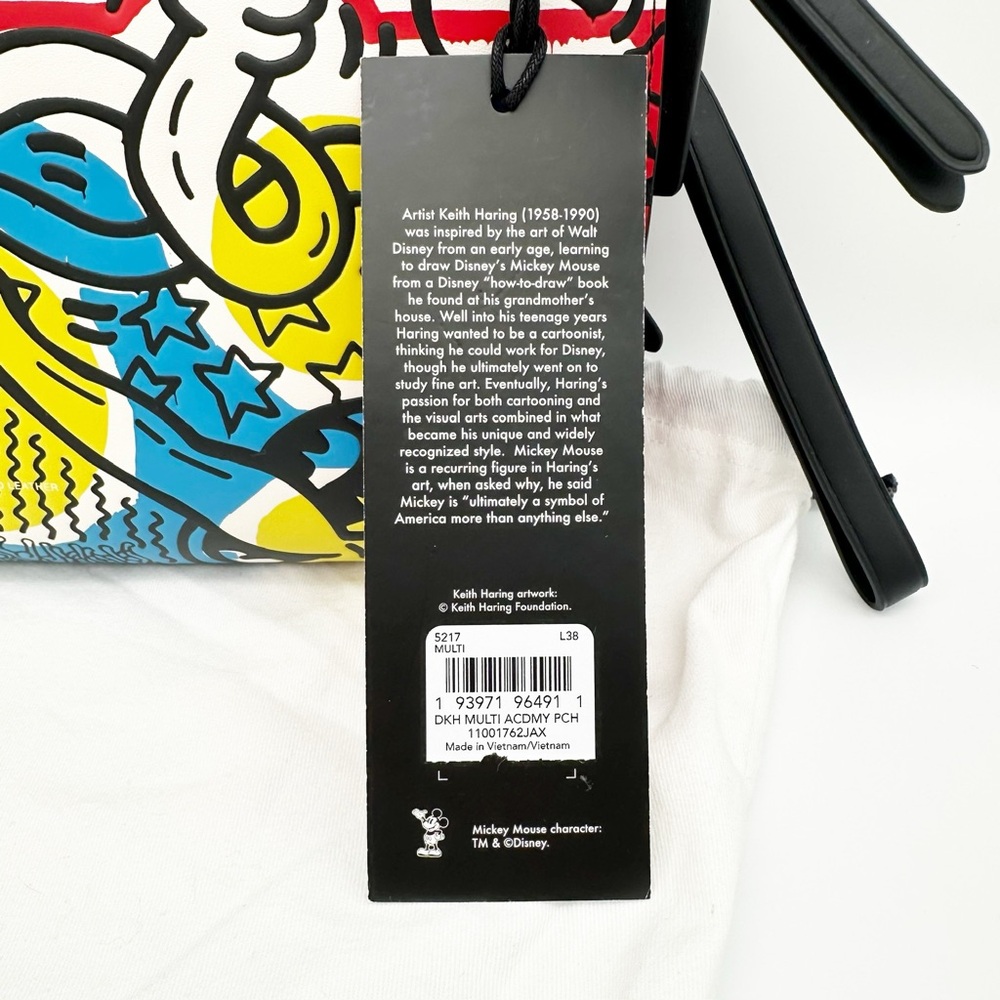 NWT Coach Disney Mickey Mouse X Keith Haring Academy Pouch - Picture 8 of 13
